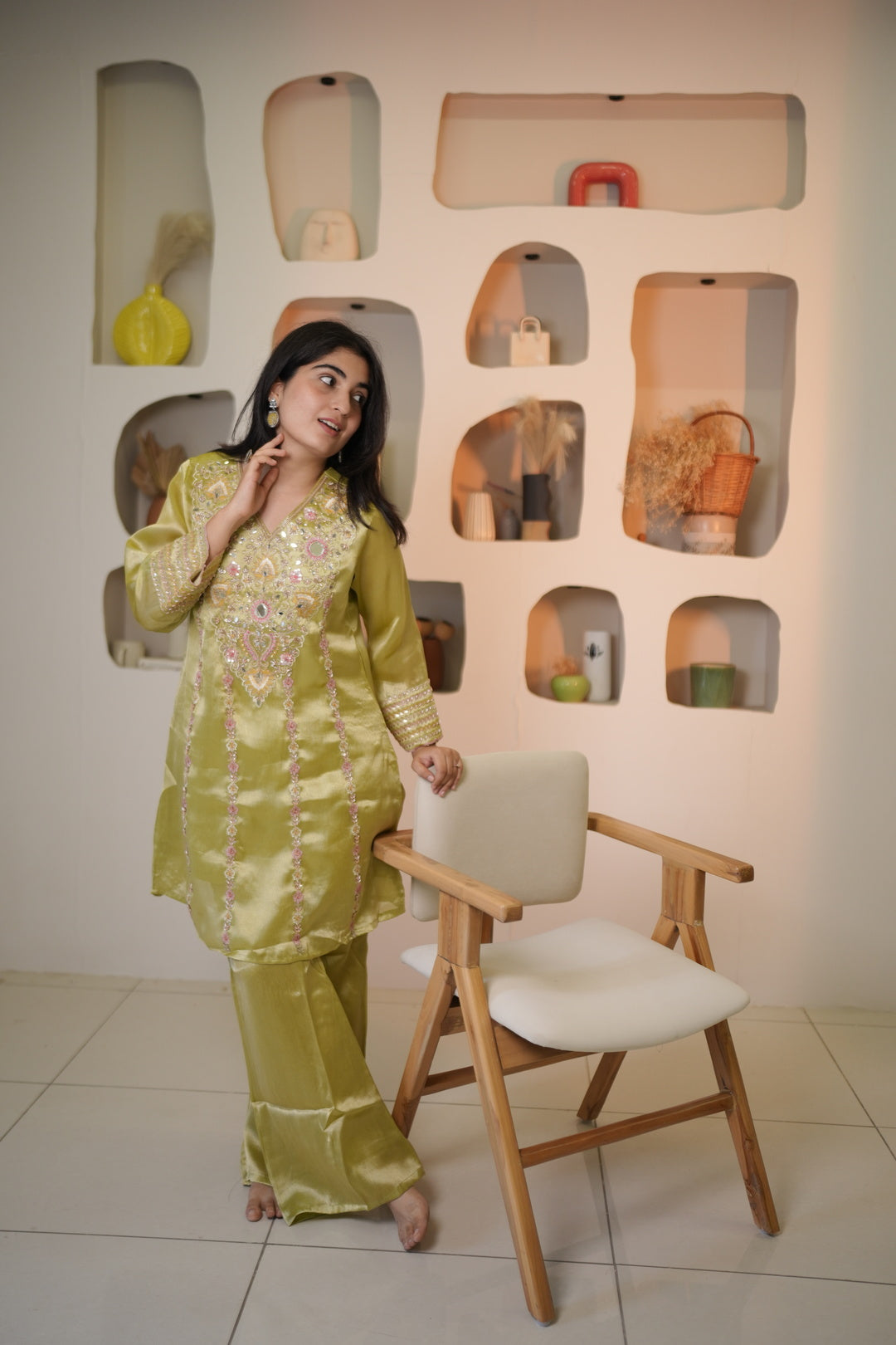 Meher Glass Tissue Silk Suit