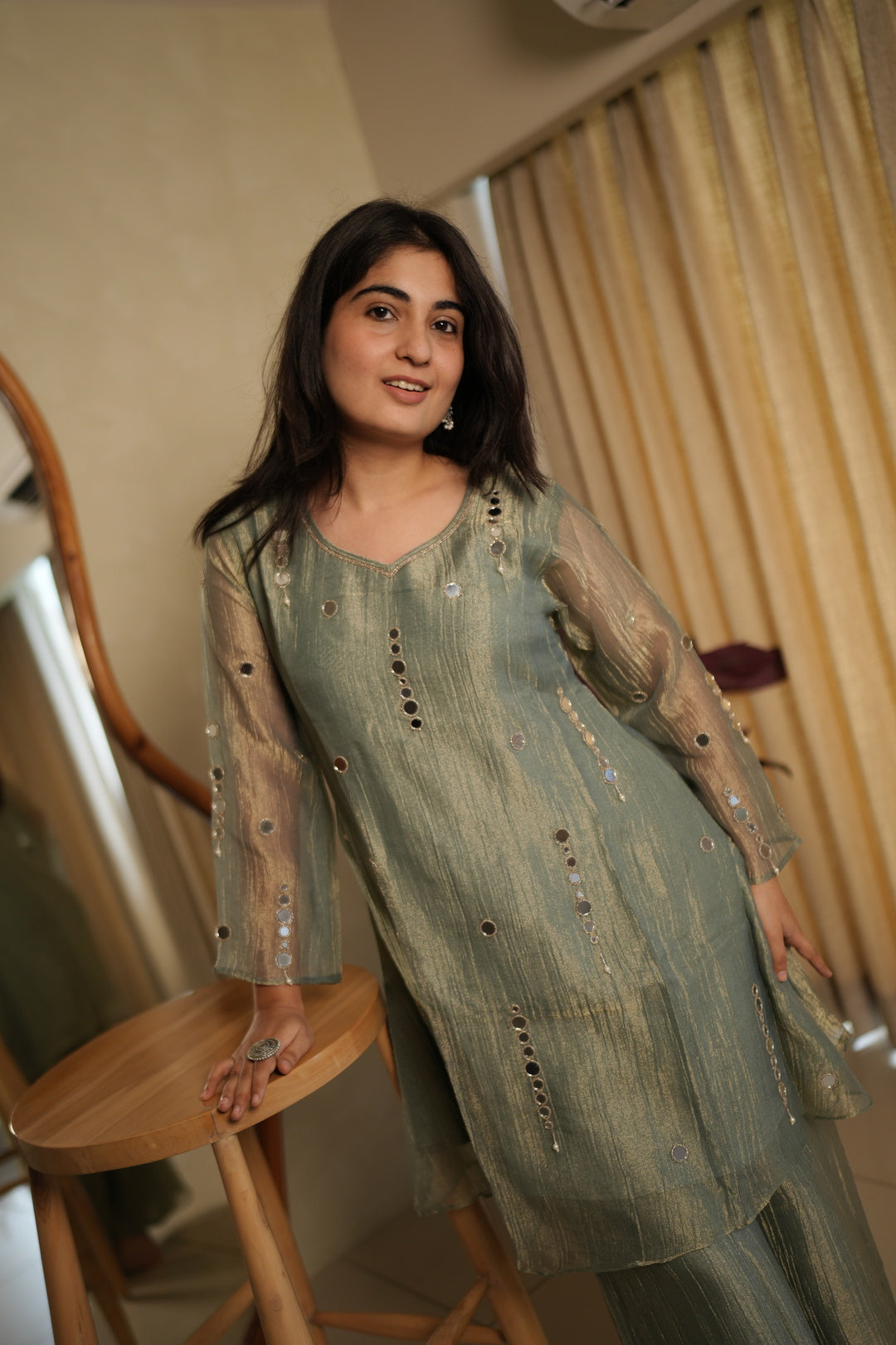Gulab-e-Jaipur Tissue Silk Co-ord Set
