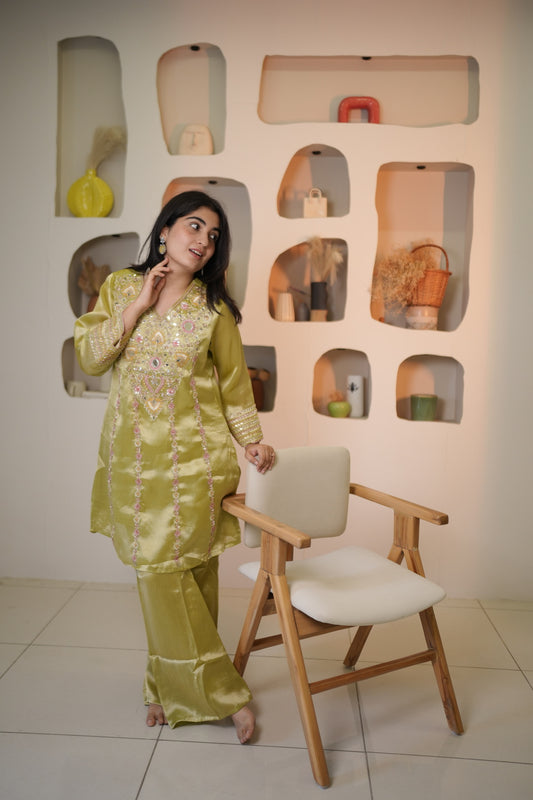 Meher Glass Tissue Silk Suit