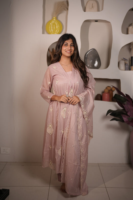 Aaradhya Chanderi Kurta Set